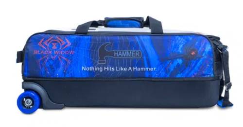 Hammer Dye-Sub Black Widow 3 Ball Tote Roller (Blue)